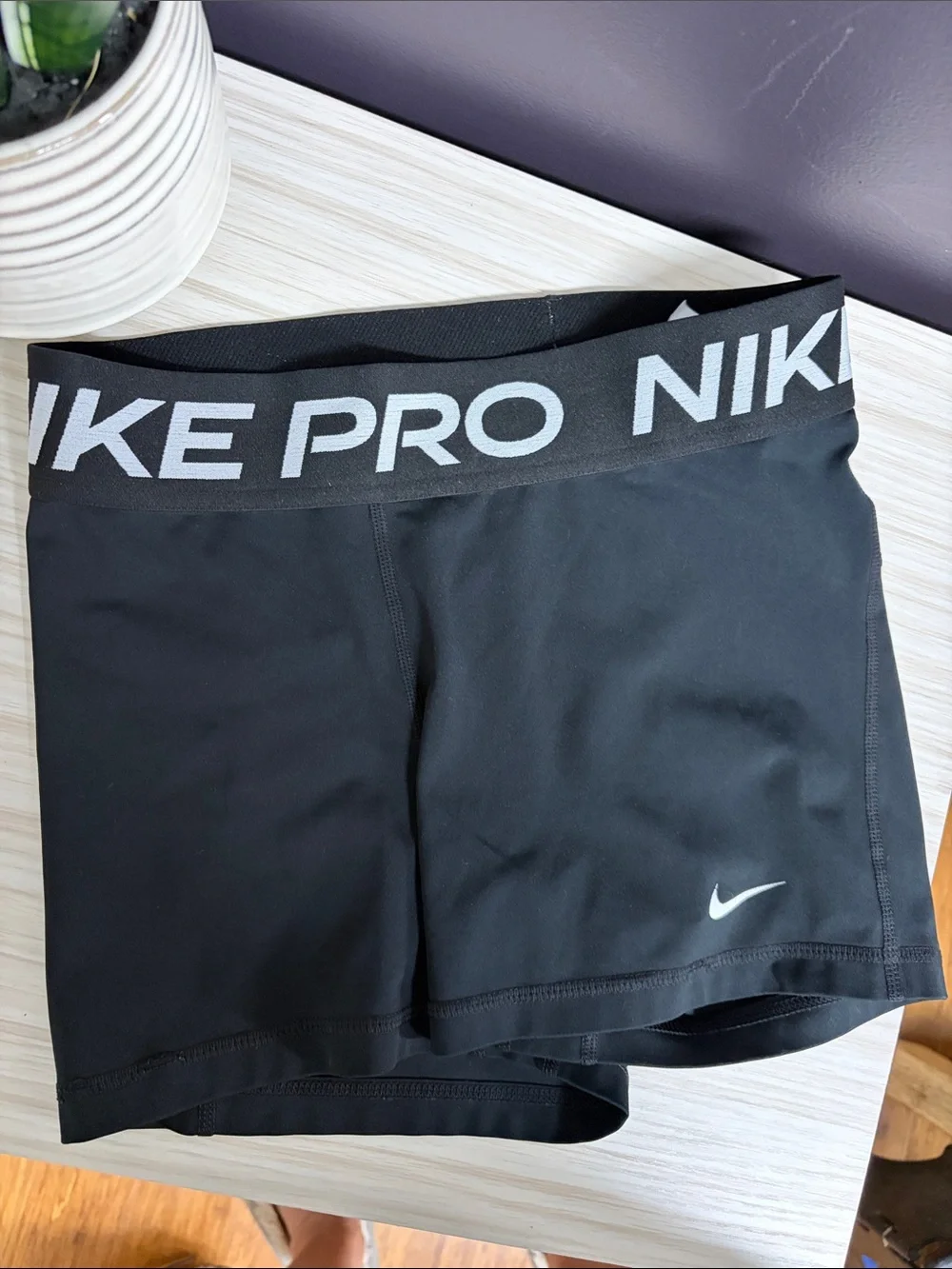 Nike Black PRO Compression Training Shorts with Branded Waistband!! EUC 🖤